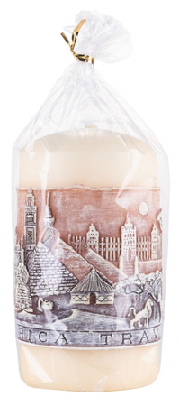 Świeca słupek DONAU HOME Africa Travel, 80x150mm, kremowy