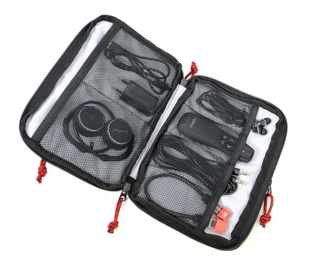 Organizer TROIKA Business Tech Pouch 2, na kable i akcesoria, szary