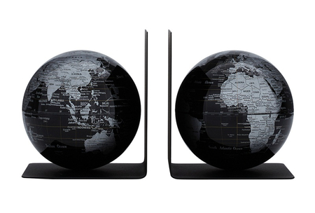 Zestaw globusów TROIKA Bookglobe, śr. 13cm, 2 szt., czarno-srebrny