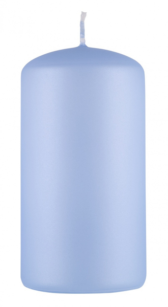 Świeca słupek DONAU HOME Standard Lakier, 60x115mm, błękit perła mat