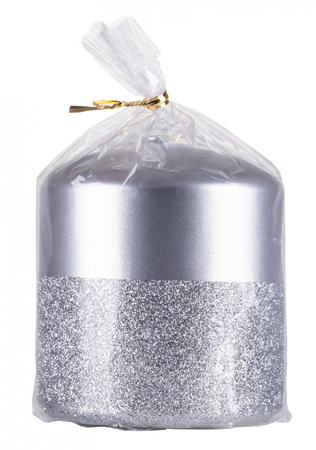 Świeca słupek DONAU HOME Onyx, 80x90mm, srebrny