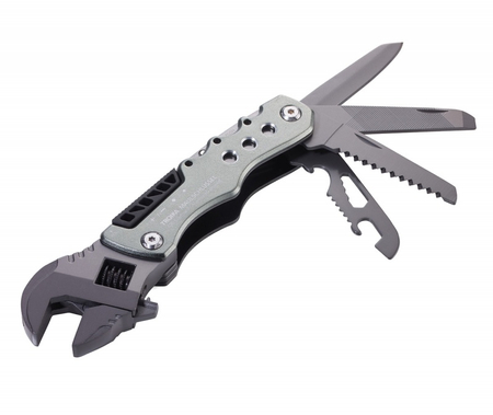 Narzędzie wielofunkcyjne TROIKA Maulschlussel, 12 funkcji, szary