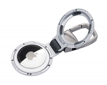Brelok TROIKA AirTag Holder, etui na AirTag, srebrny