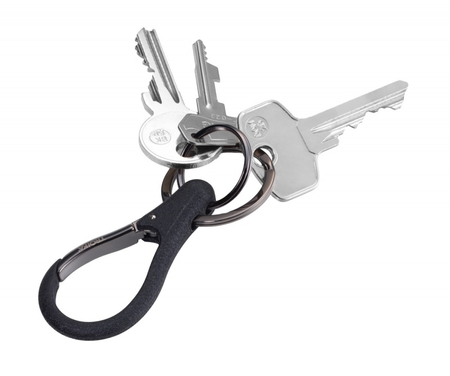 Brelok TROIKA 3xKey, 2 kółka do kluczy, karabińczyk, czarny