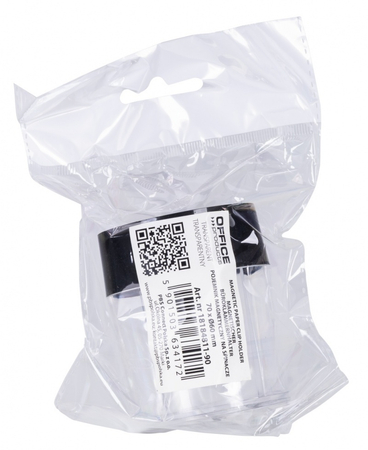 Pojemnik magnetyczny na spinacze OFFICE PRODUCTS, okrągły, pusty, transparentny