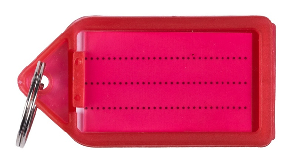 Zawieszki na klucze Q-CONNECT, 55x30mm, 40 szt., czerwone