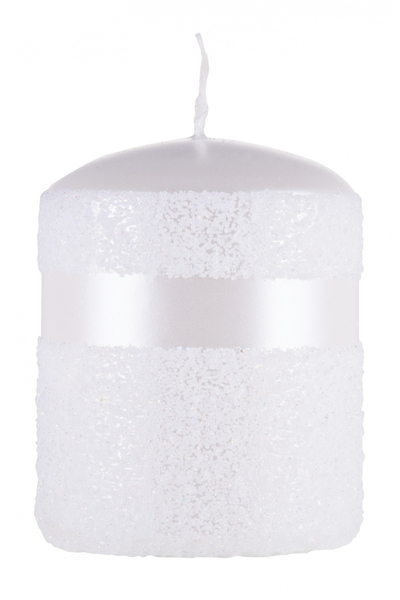 Świeca słupek DONAU HOME Milo, 70x90mm, biały perła