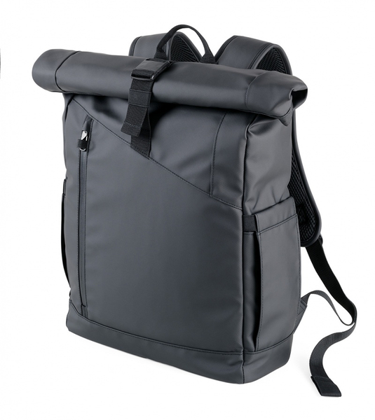 Plecak rolowany TROIKA Black Roll Top, czarny
