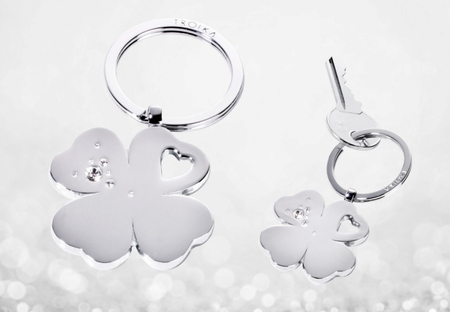 Brelok TROIKA Girls Best Friends Clover, koniczyna, metal