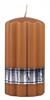 Świeca słupek ryflowana DONAU HOME Wave, 70x130mm, karmelowy