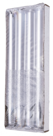 Świeca stołowa DONAU HOME Onyx, 22x250mm, 4 szt., srebrny