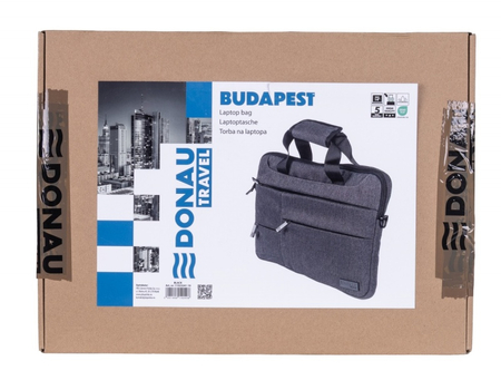 Torba na laptopa DONAU TRAVEL Budapest, 14", 3l, szara
