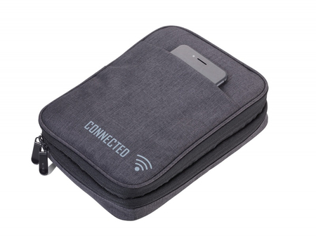 Etui na suwak TROIKA Connected, organizer, szare