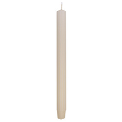 Świeca stołowa długa ryflowana DONAU HOME, 25x300 mm, 4 szt., kremowa