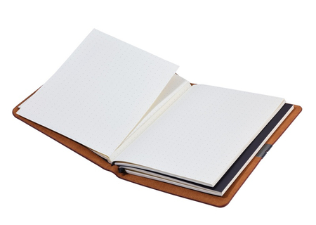 Notes TROIKA Bullet Journal, A5, w kropki, brązowy