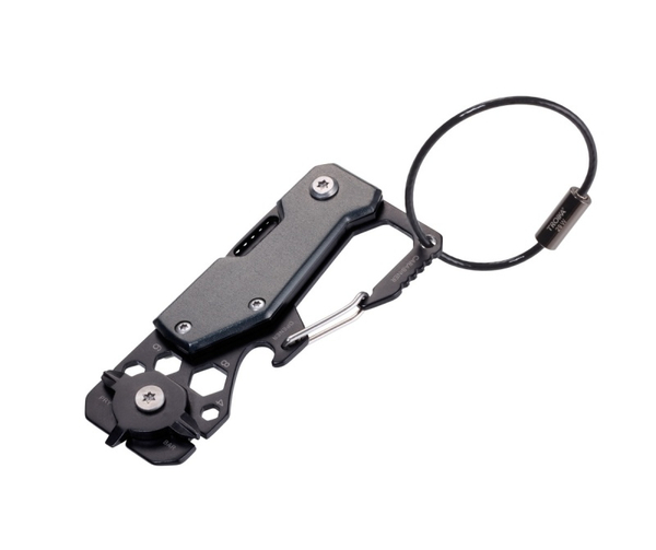 Brelok TROIKA Toolinator, 10 funkcji, stal nierdzewna, tytantowy