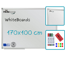 Tablica Magnetyczna Biała Suchościeralna 170x100 / 100x170 cm w Ramie Aluminiowej WA1