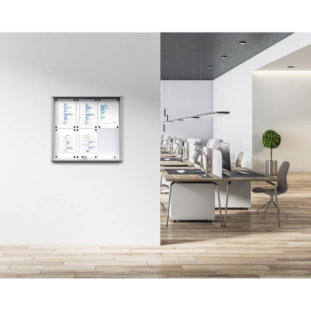 Gablota Ogłoszeniowa Informacyjna, z drzwiami przesuwanymi - 10xA4