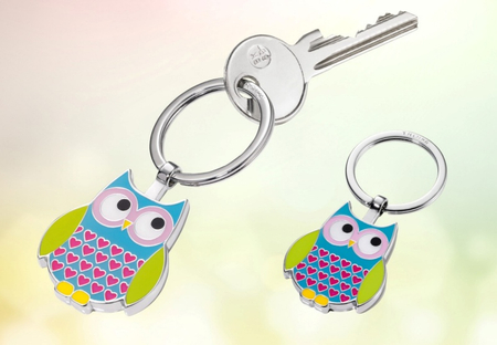 Brelok TROIKA Rosy, emaliowany metal, niebieski