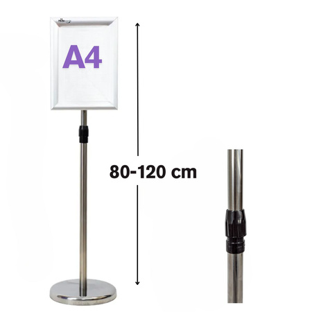 Stojak informacyjny  Menu Board OWZ A3 z ramą aluminiową