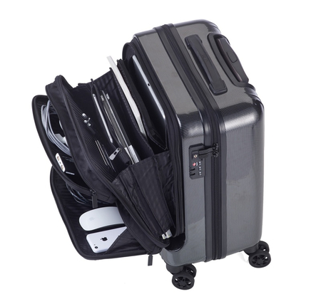 Walizka TROIKA 36 Hours Trolley, poliwęglan, szara