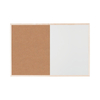Tablica BI-OFFICE Combo, suchoś. -korkowa, 60x45cm, rama drewniana