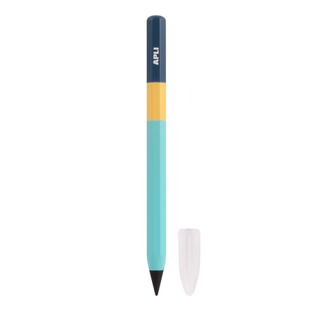 Ołówek wieczny APLI Infinite Tricolor, HB, 1 szt., pudełko kartonowe z zawieszką, niebieski