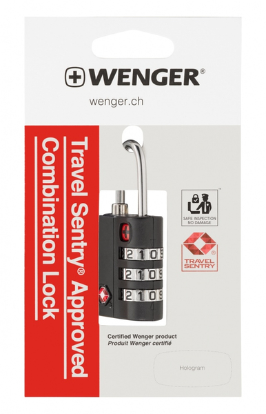 Kłódka z zamkiem szyfrowym WENGER, czarna