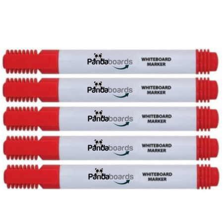 Markery do Tablic Białych Magnetycznych Suchościeralnych 1-3 mm CZERWONE - 5 szt.