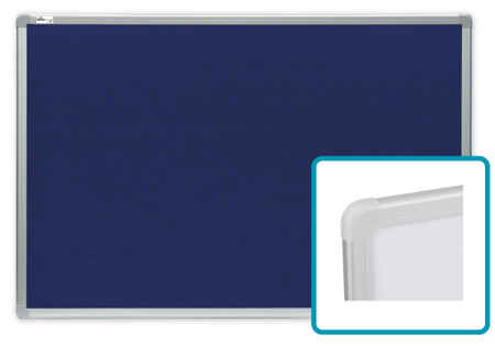 Tablica Tekstylna Filcowa 170x100 cm w Ramie Aluminiowej WA3 - Niebieska